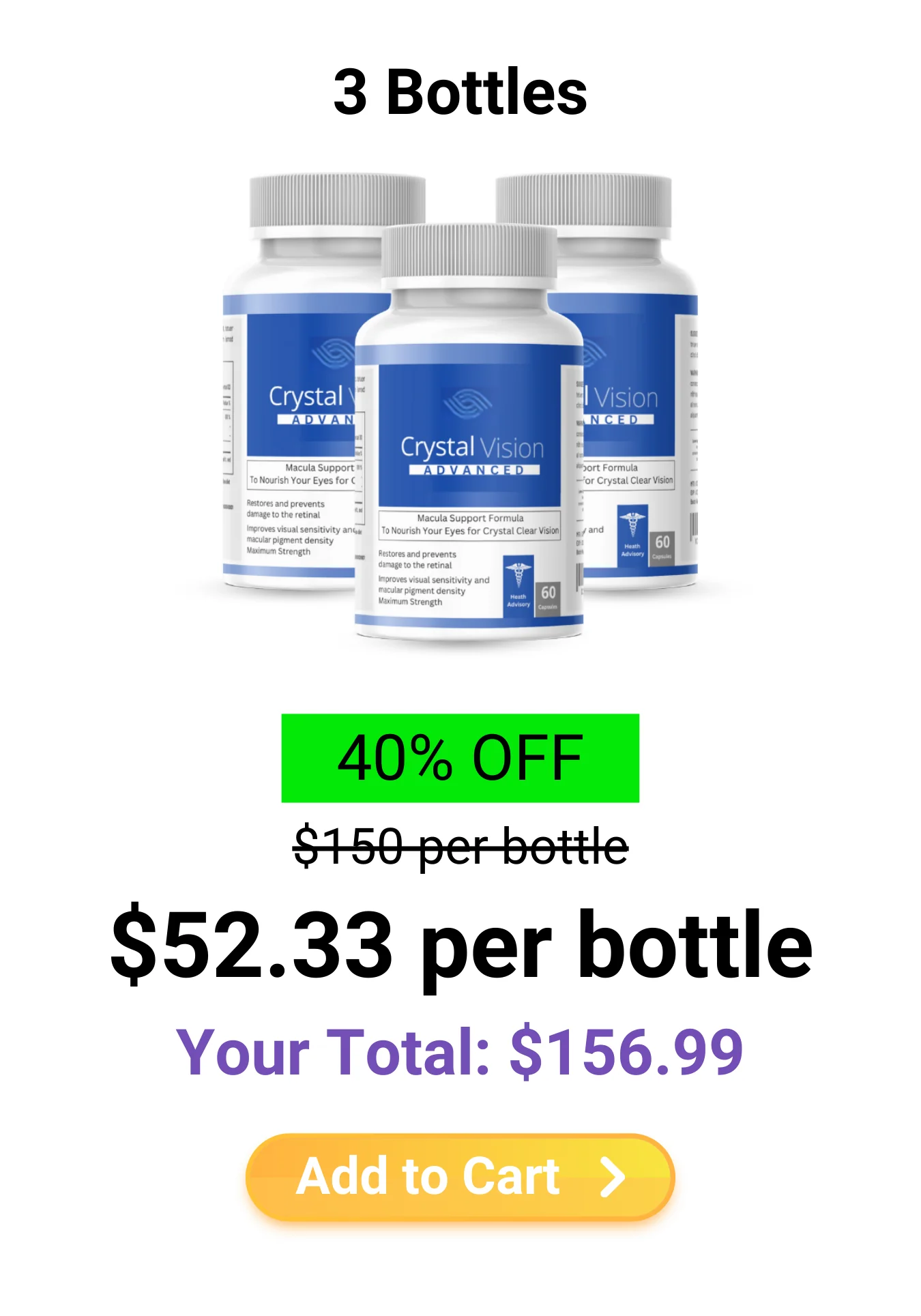 Crystal Vision™ 3 bottles pricing
